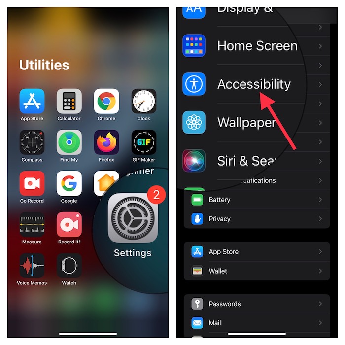 Accessibility Setting on iOS 