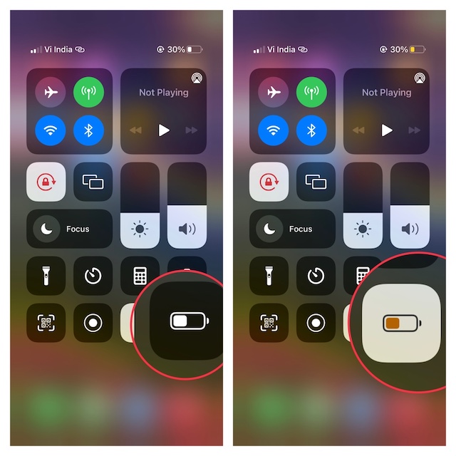 Bring up the Control Center on your iPhone or iPad