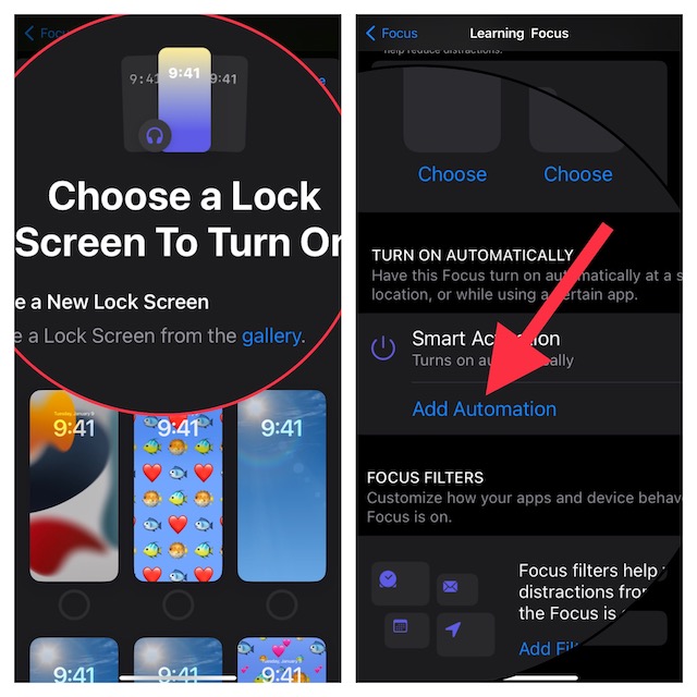 Add automation to lock screen on iPhone