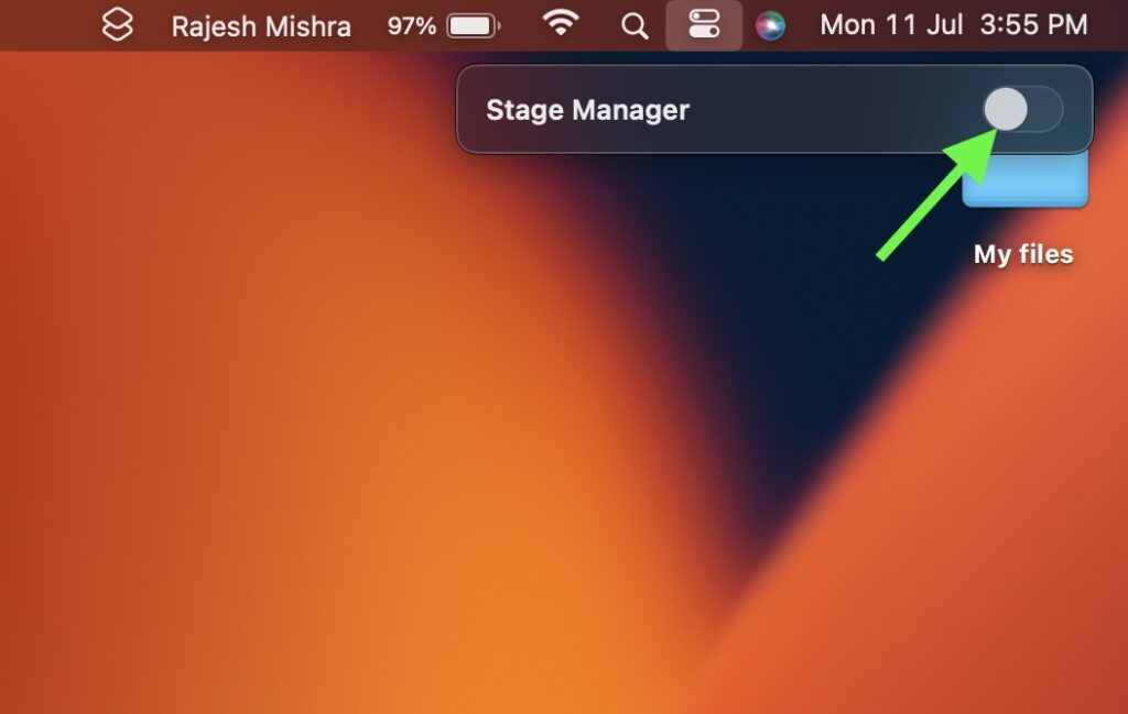 Disable stage manager on Mac 