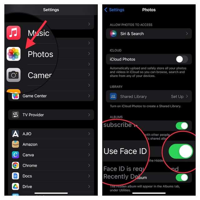 Lock Hidden Album with Face ID or Touch ID on Your iPhone or iPad 