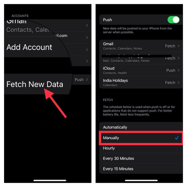 Disable Automatic Mail Fetch 