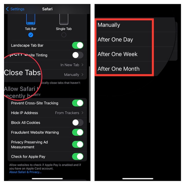 Automatically Close All Safari Tabs on iPhone and iPad