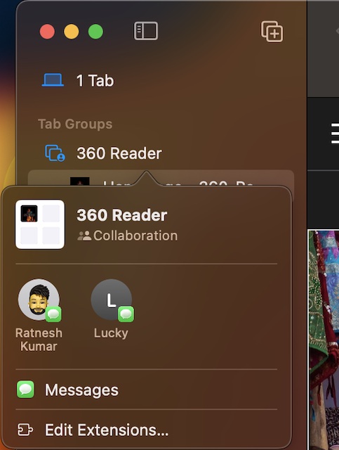 Share Safari Tab Groups in macOS 13 Ventura on Mac