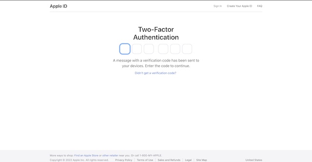 Authenticate your Apple ID with two factor authentication
