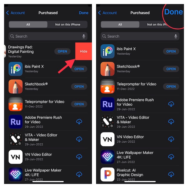 Hide App Store purchases on your iPhone or iPad