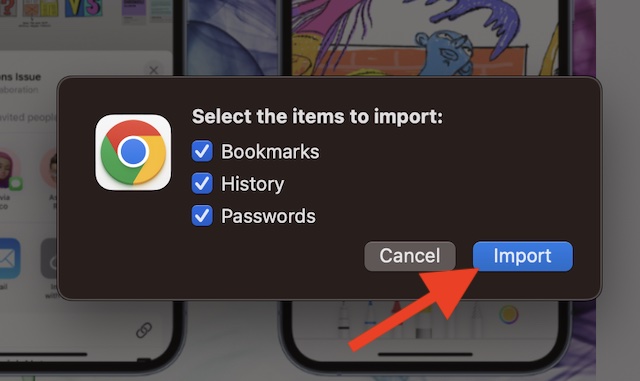 Import passwords from Chrome to Safari on Mac