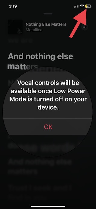 Turn off low power mode on iPhone