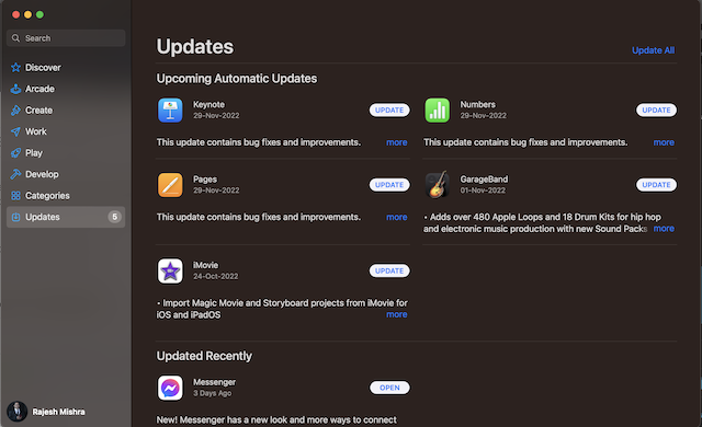 Update apps on your Mac