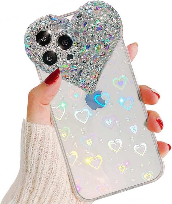 ENYTDMO for iPhone 14 Pro Max Luxury Shiny Crystal Rhinestone Diamond Case