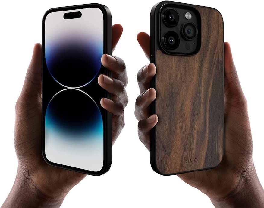 iATO iPhone 14 Pro Magnetic Wood Case