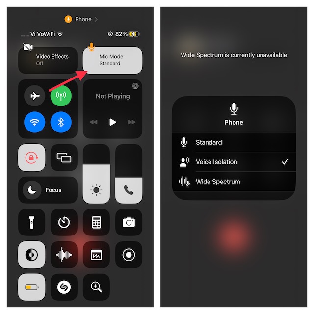 Activate Voice isolation for cellular phone calls on iPhone