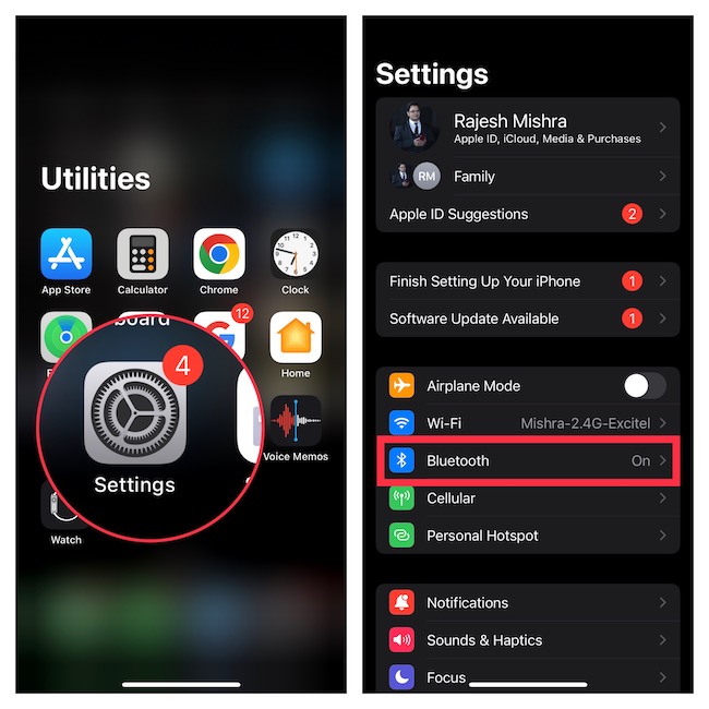 Bluetooth in iOS setting