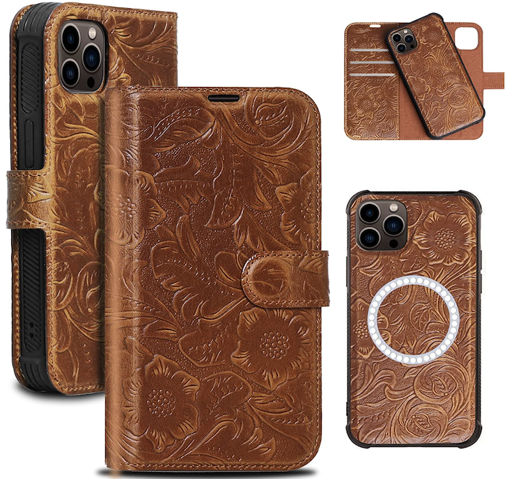 RMAWRAD Leather Case for iPhone 14 Pro Max Wallet Case