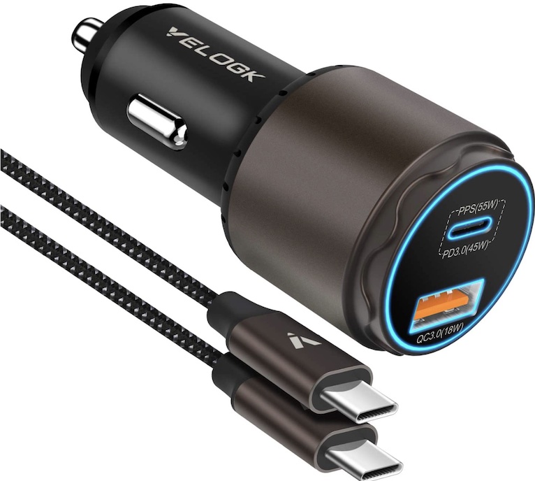 Velogk 73W Super Fast Type C Car Charger