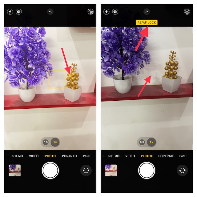 Adjust exposure of images in iPhone camera