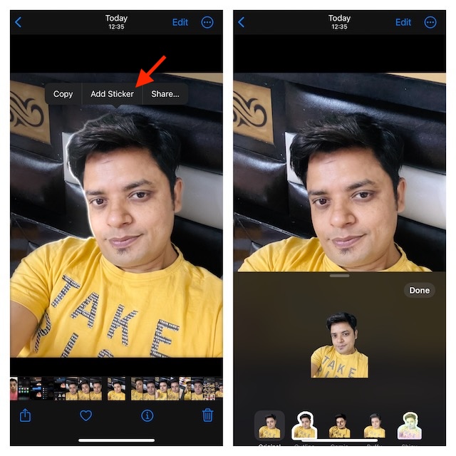 Convert a Live Photo into Live Sticker on iPhone
