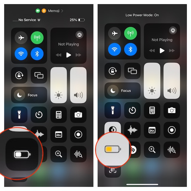 Enable or disable the low power mode on iPhone