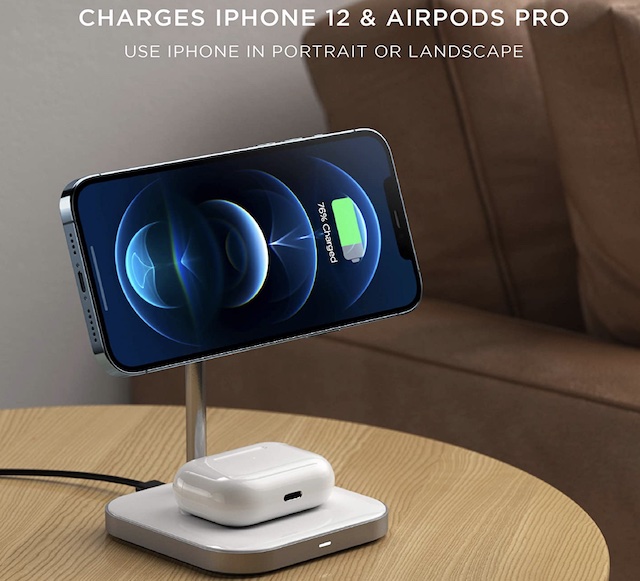 Satechi Aluminum 2 in 1 Magnetic Wireless Charging Stand