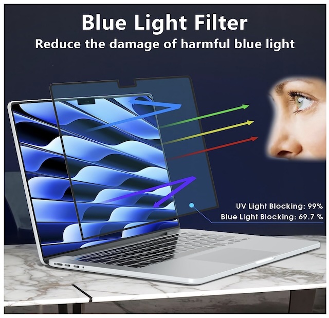 FILMEXT Macbook Air 15 inch Screen Protector Anti Glare Anti Blue Light Filter