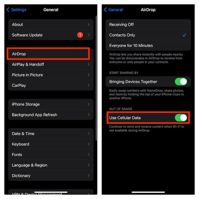 Use AirDrop without Wi Fi on iPhone and iPad