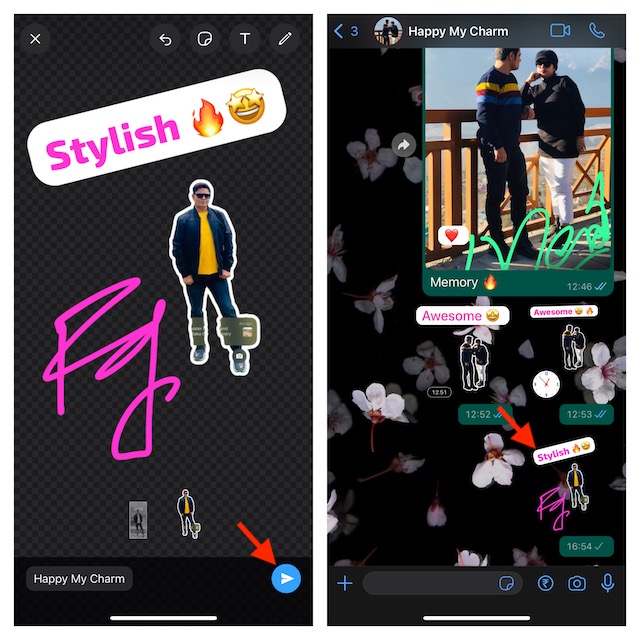 Create and send WhatsApp stickers on iPhone