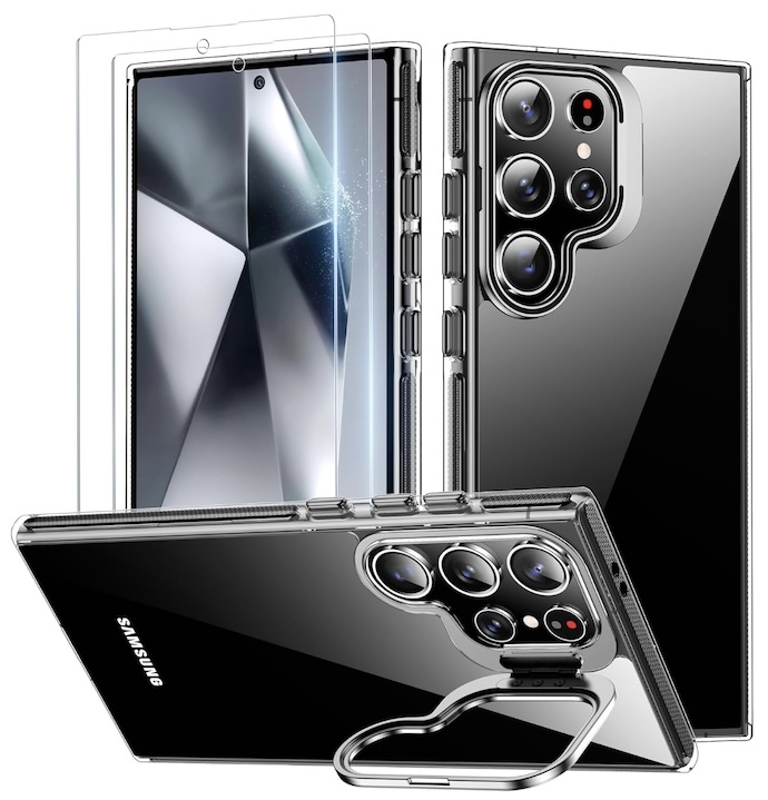 Temdan for Samsung Galaxy S24 Ultra Case with Kickstand
