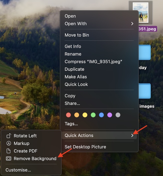 Remove backgroound from images on Mac
