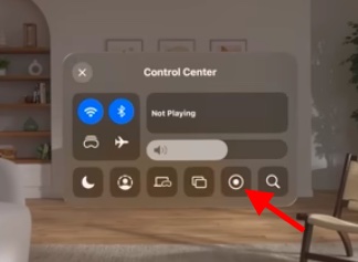 how to record screen on Apple Vision Pro
