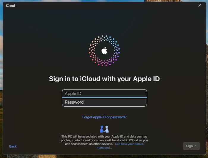 Use Apple ID to sign in to iCloud in iCloud Photos