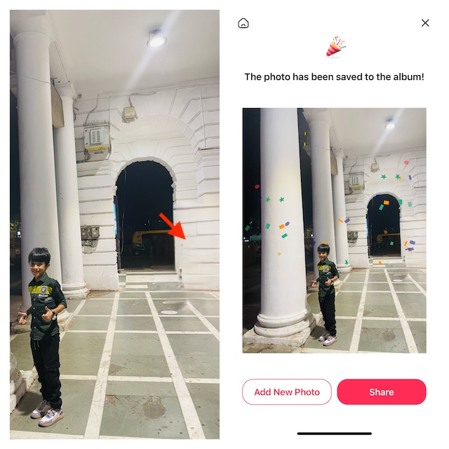 Share your edited image on iPhone and iPad