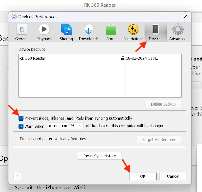 Stop syncing iphone with PC using iTunes