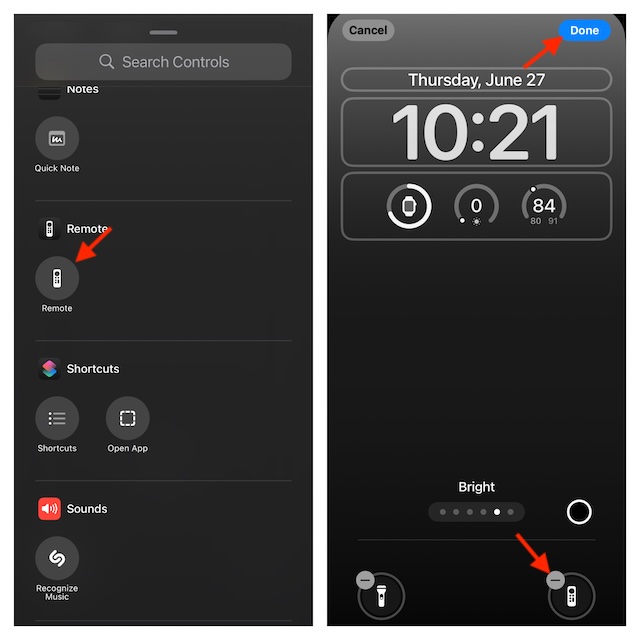 Add Apple TV Remote to iPhone Lock Screen in iOS 18