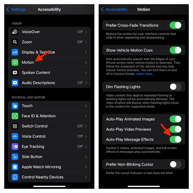 Enable auto play message effects on iPhone in iOS 18