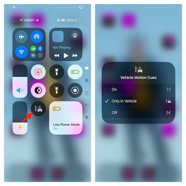 Use Vehicle Motion Cues in iOS 18 on iPhone