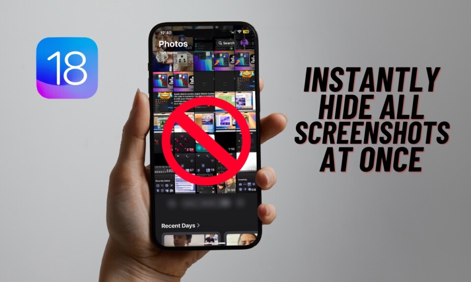 instantly hide all screenshots at once in iOS 18 on iPhone 1